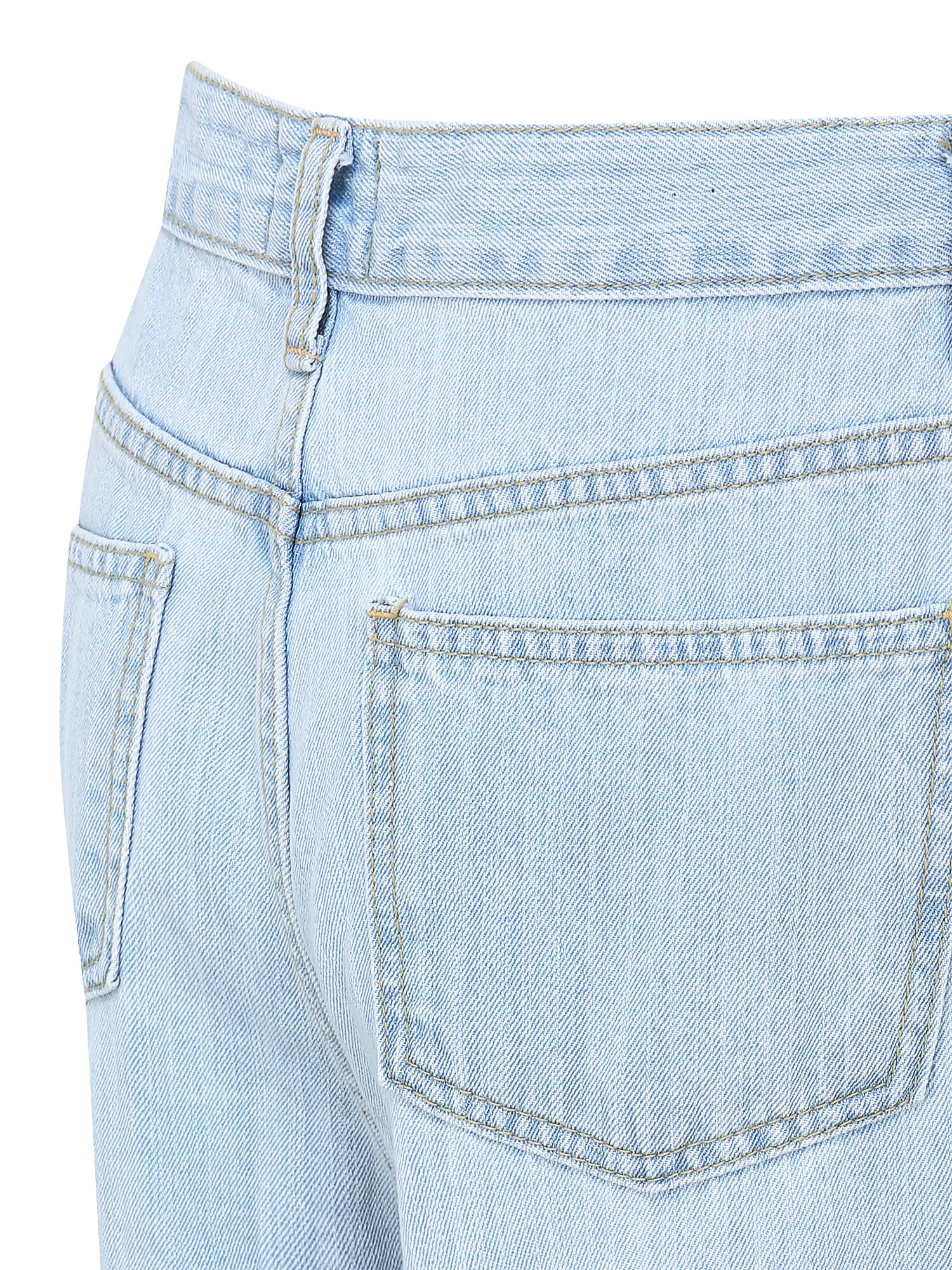 하이 웨이스트 와이드 데님 팬츠 (BLUE)