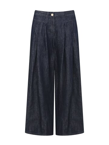 핀턱 슬릿 A라인 데님 팬츠 