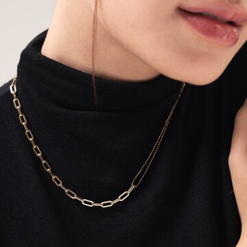 제이누이 듀얼체인 네크리스 목걸이 14k gold plated