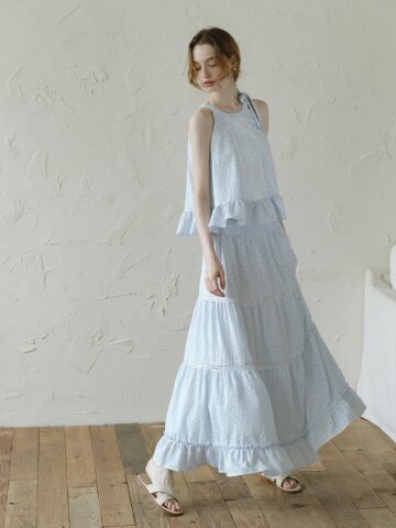 LB_Floral lace banding skirt