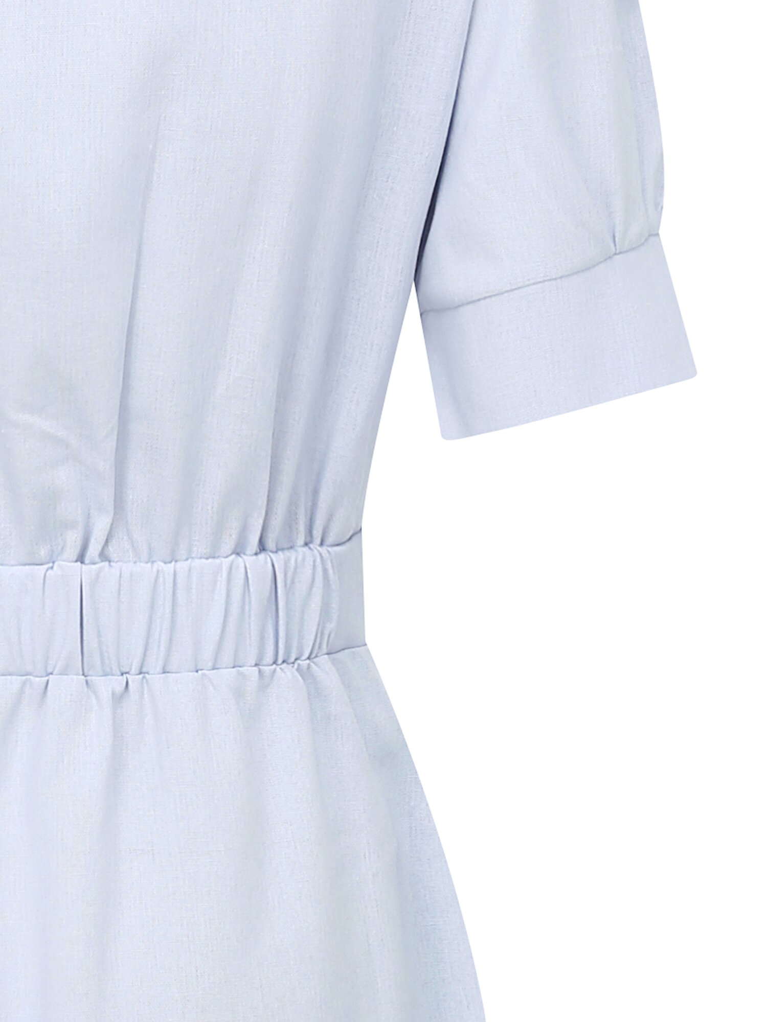 린넨 슬릿 칼라 머메이드 원피스 (BLUE)