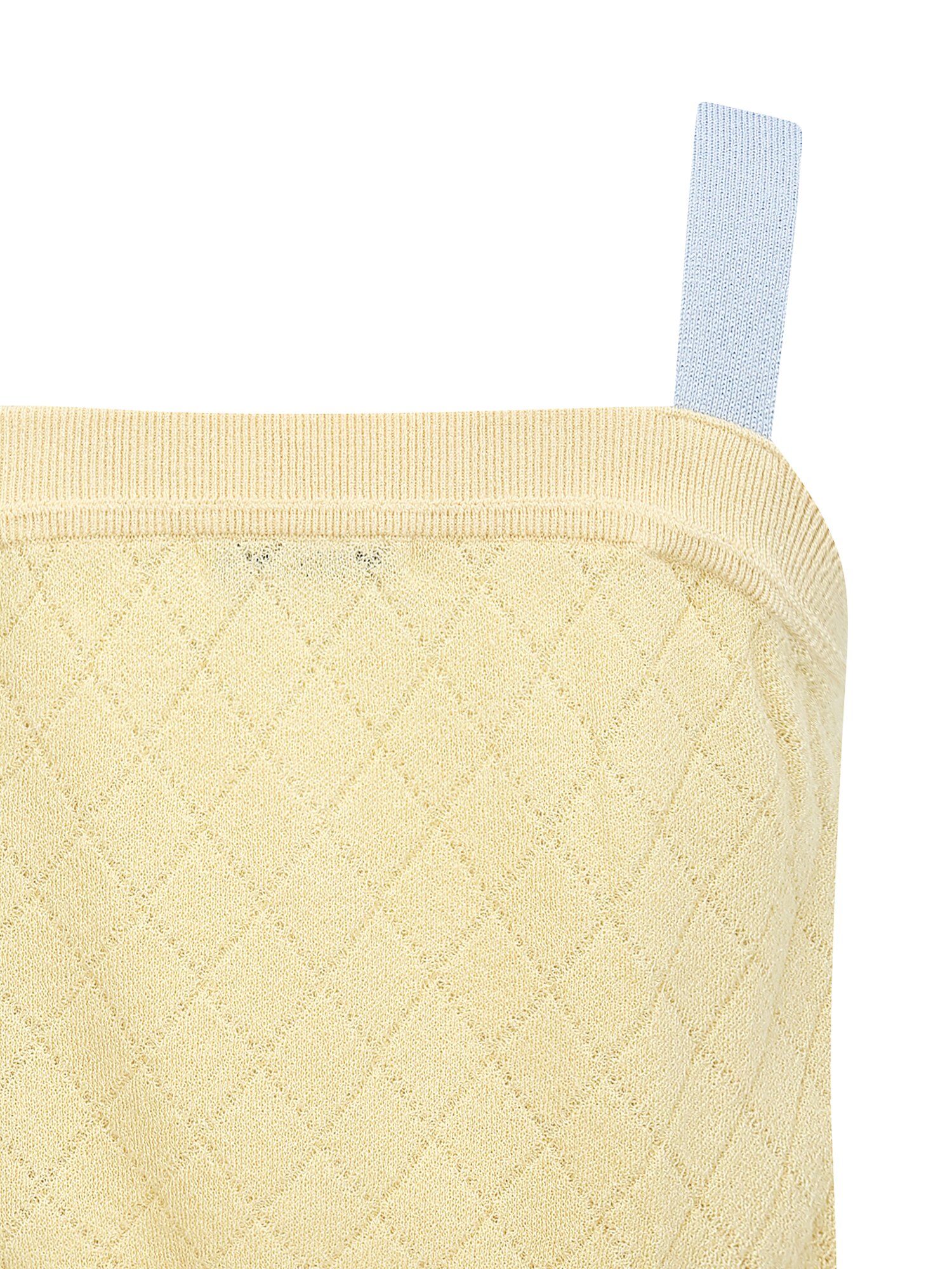 배색 다이아 스퀘어넥 니트 베스트 (LIGHT BLUE)