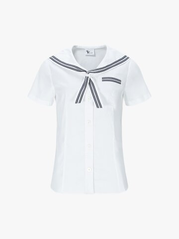 스카프형 마린 셔츠 (화이트)