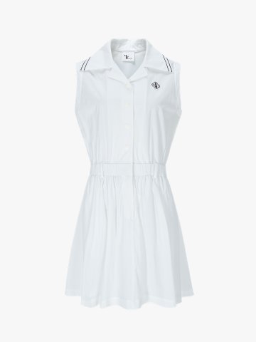 클래식 카라 원피스 (화이트)