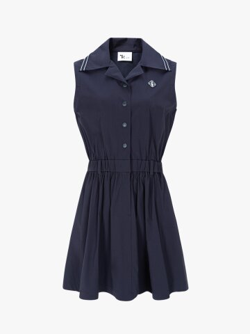 클래식 카라 원피스 (네이비)