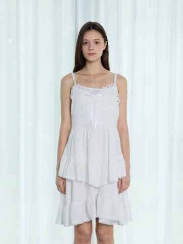 TUESDAY TIERED DRESS_WHITE