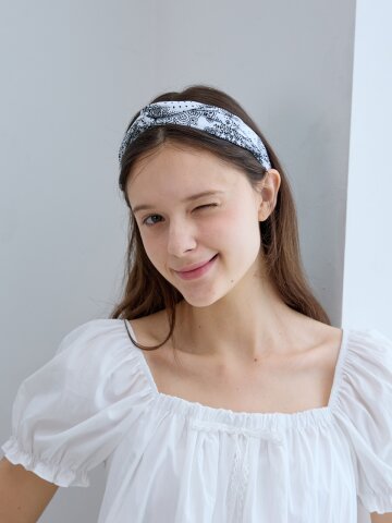PAISLEY HAIRBAND_WHITE
