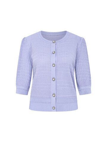 와플 라운드넥 크롭 가디건 