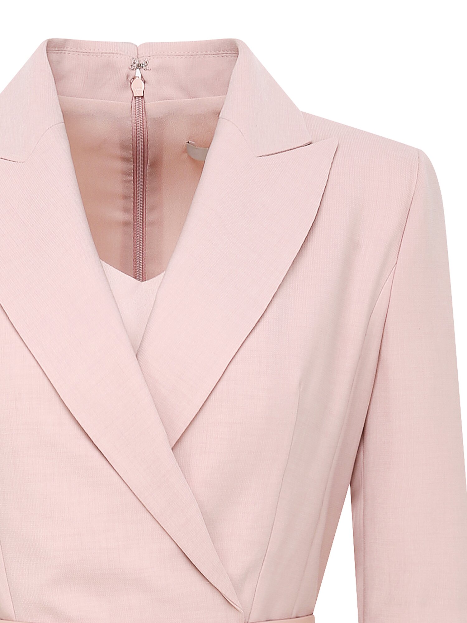 드레이프 피크드 라펠 원피스 (PINK)