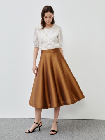 샤인 글로시 플레어 스커트  