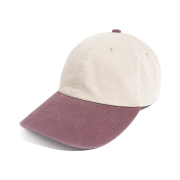 LECUSTOM 16S TWO-TONE WASHED BALL CAP (BURGUNDY)