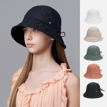 린넨 퍼퓰러 라운드 버킷햇 케디리 (5 colors)