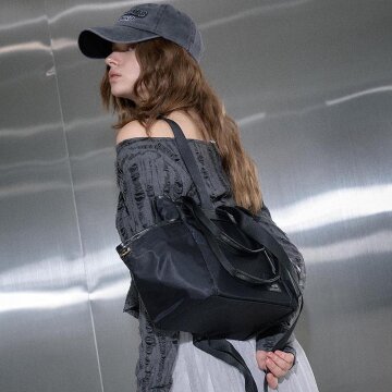 크라프얀 3WAY 토트앤 숄더 백팩  쉐도우블랙