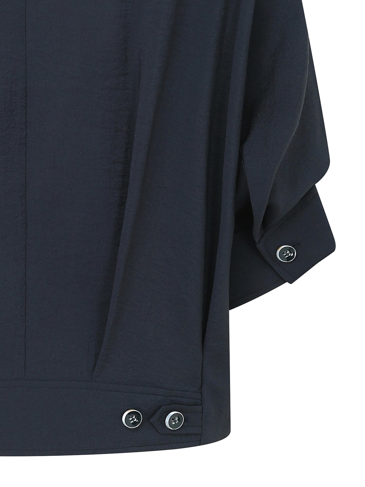 오픈 칼라 집업 셔츠 재킷 (DARK NAVY)