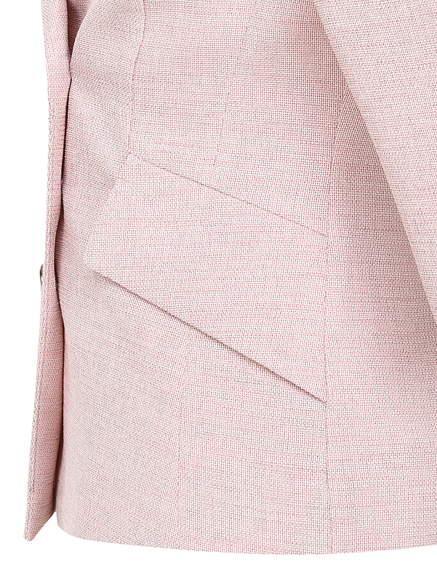 피크드 라펠 사선 버튼 재킷 (MELANGE PINK)