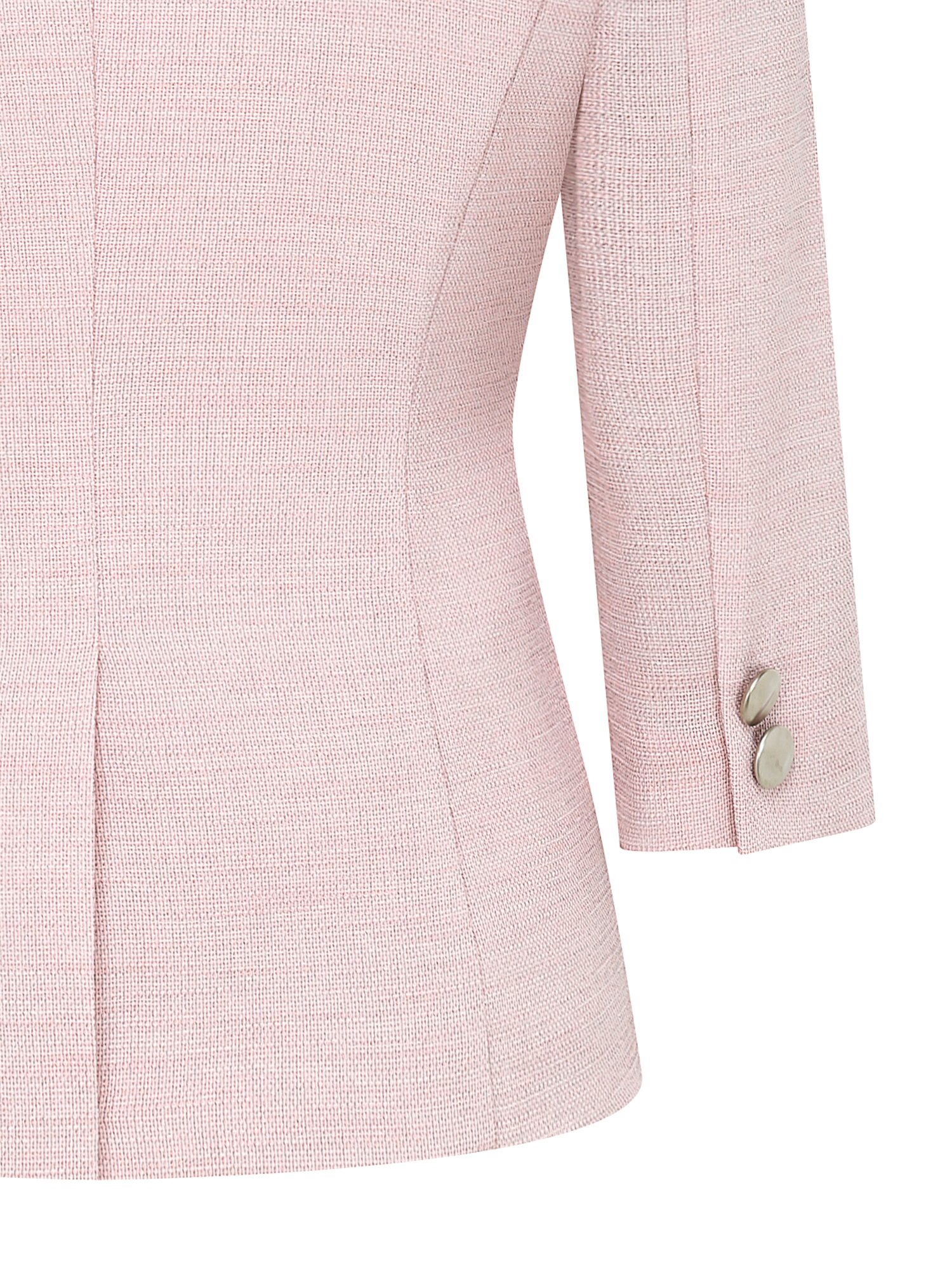 피크드 라펠 사선 버튼 재킷 (MELANGE PINK)