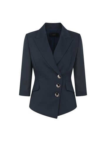 피크드 라펠 사선 버튼 재킷 