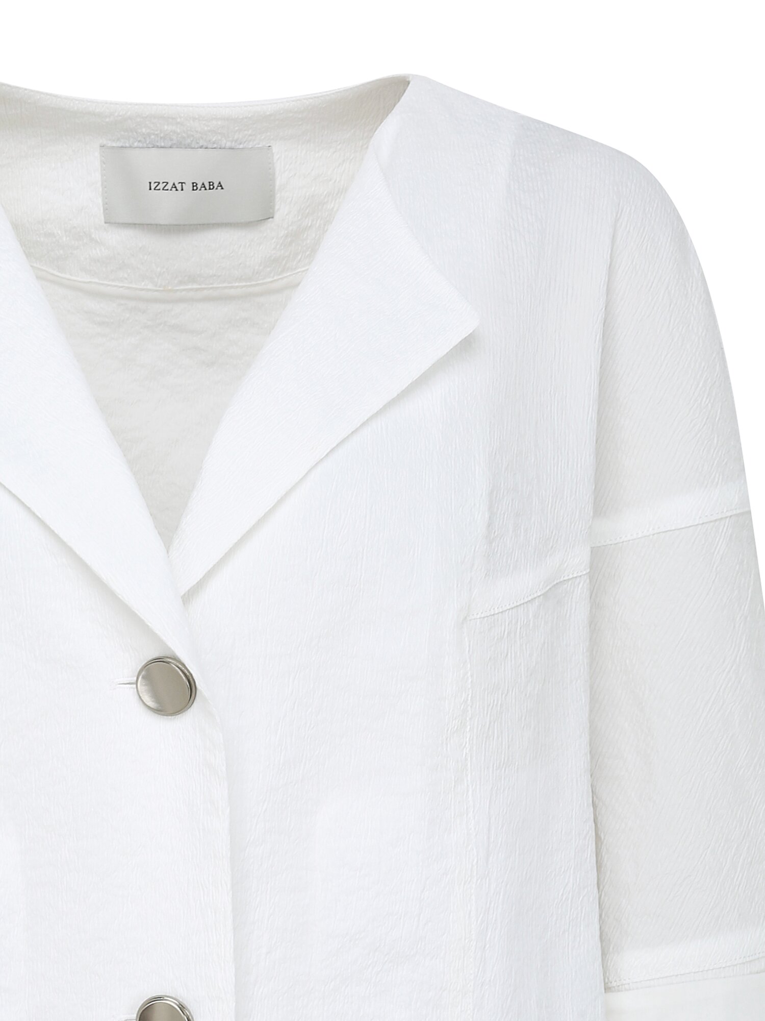 루즈핏 칼라리스 라펠 재킷 (WHITE)