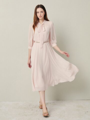 소프트 페미닌 시폰 드레스 