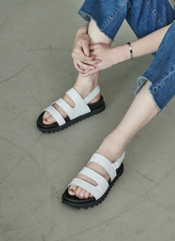 EO1012 Milan Velcro Sandals_White