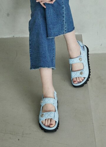 EO1008 Luna Velcro Sandals_Sky Blue