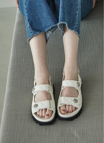 EO1006 Luna Velcro Sandals_White