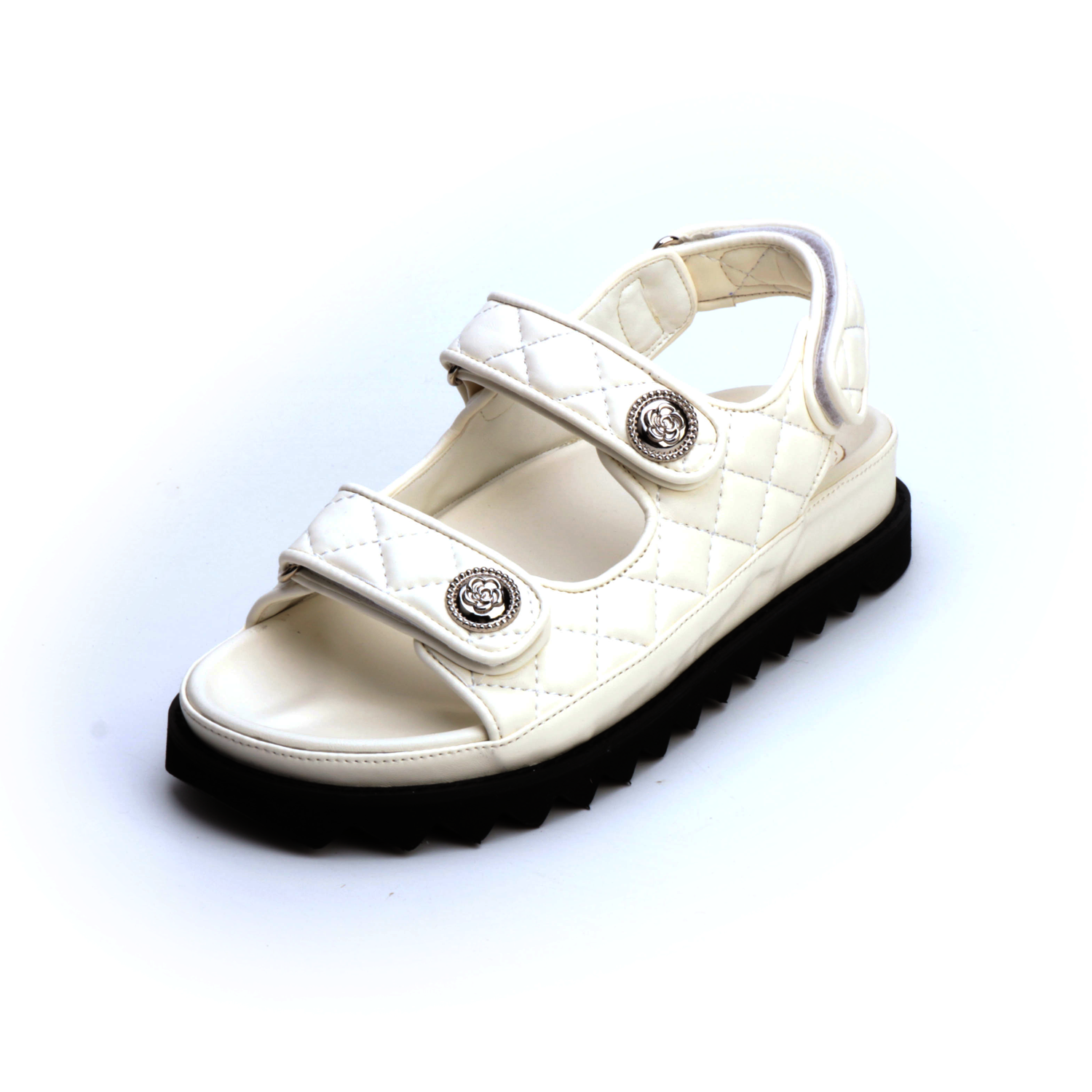 EO1006 Luna Velcro Sandals_White