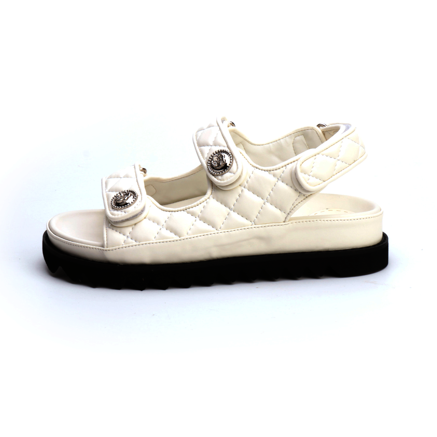 EO1006 Luna Velcro Sandals_White