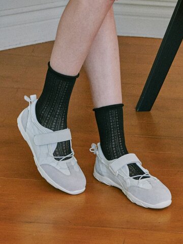 ljh030-1 String Velcro Sneakers - 2 Colors