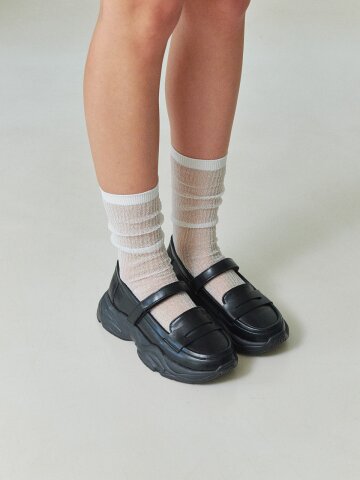 fel078-3 Platform Mary Jane Loafers - 3 Colors