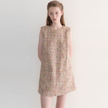 Tweed dress - Pink