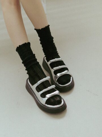 ljh058-7 Platform Ribbon Mules - 3 Colors
