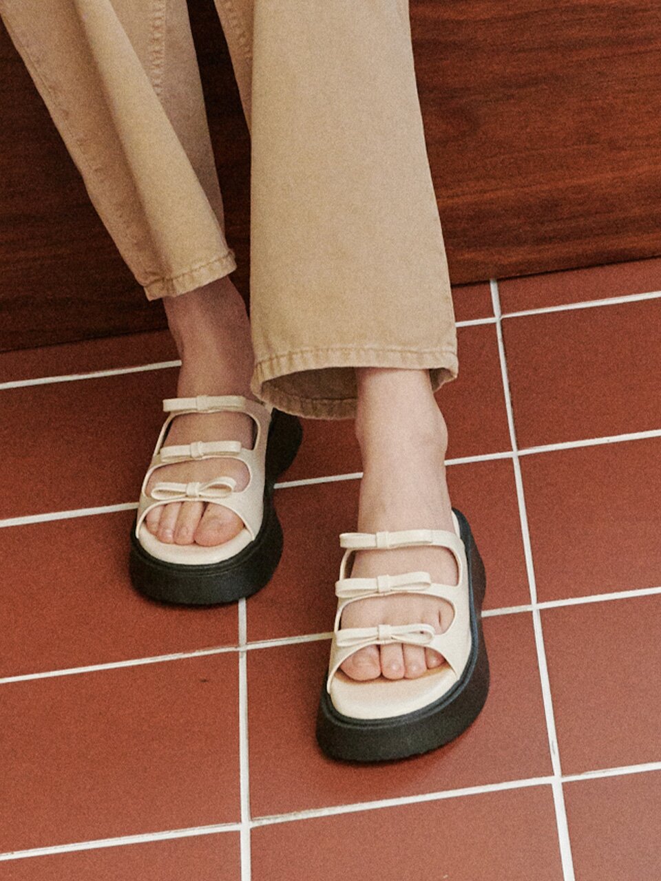 ljh058-7 Platform Ribbon Mules - 3 Colors