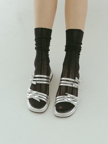 fel211-3 Linear Bow Mules - 3 Colors