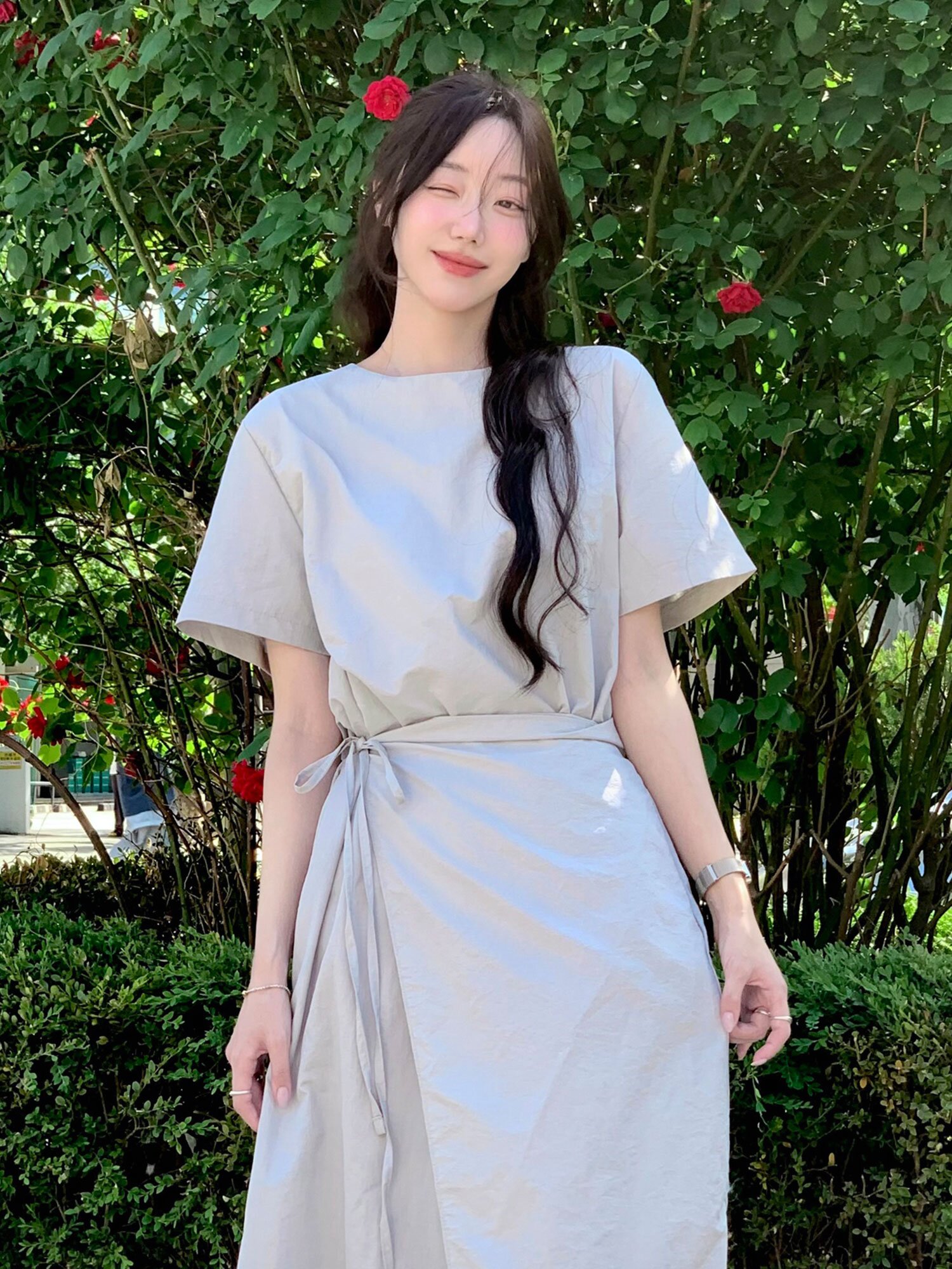 [연우님 Pick] WRAP STYLE LONG DRESS 3 COLORS