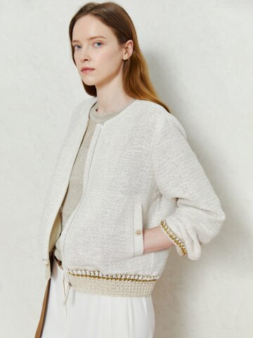 캐주얼 라운드 지퍼 점퍼 