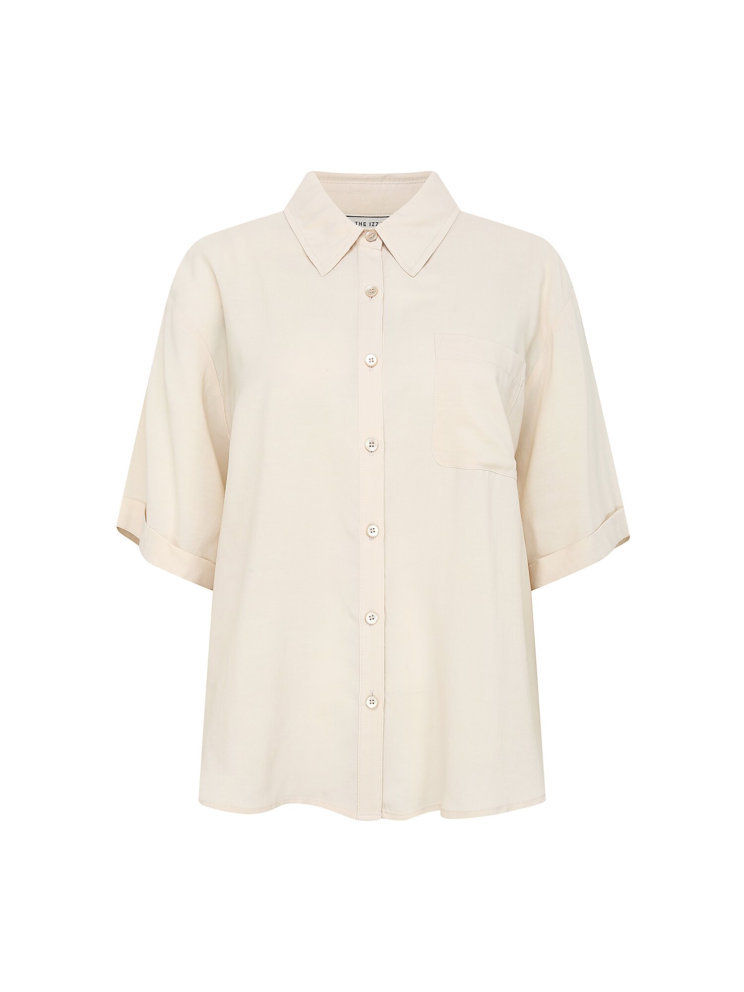 루즈핏 패치 포켓 블라우스 (LIGHT BEIGE)