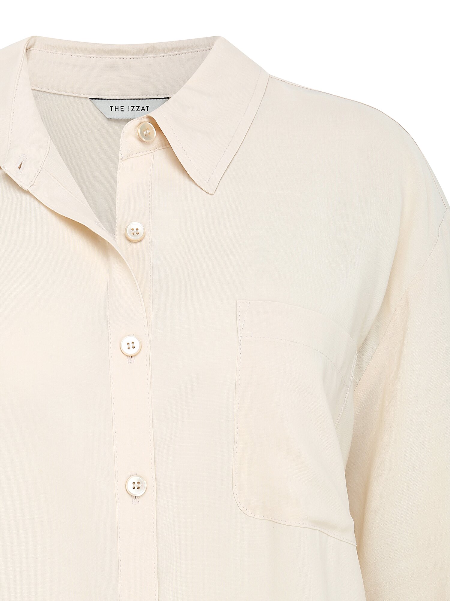 루즈핏 패치 포켓 블라우스 (LIGHT BEIGE)