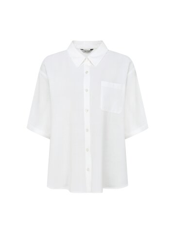 루즈핏 패치 포켓 블라우스 (WHITE)