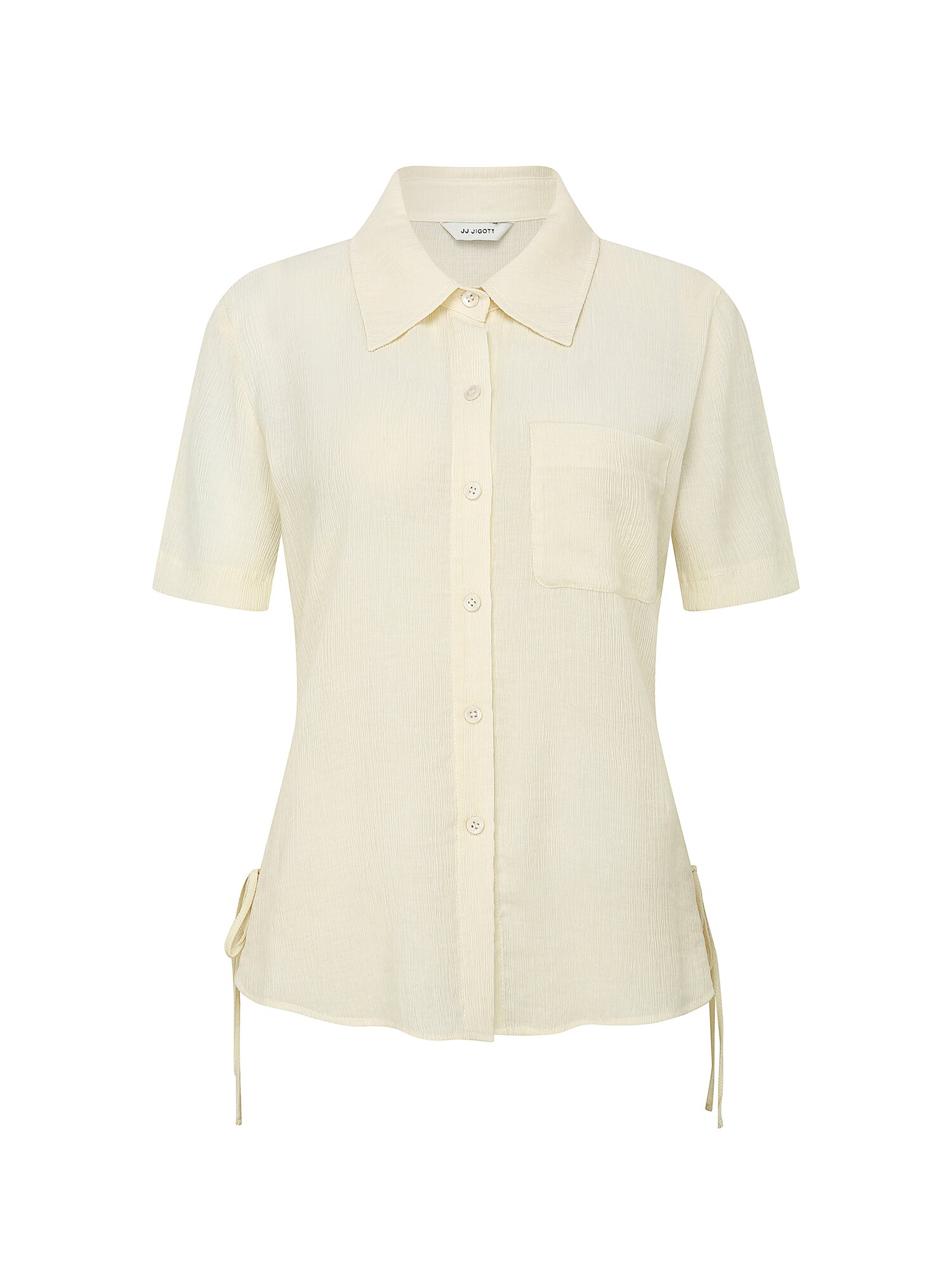 시스루 사이드 셔링 블라우스 (YELLOW)