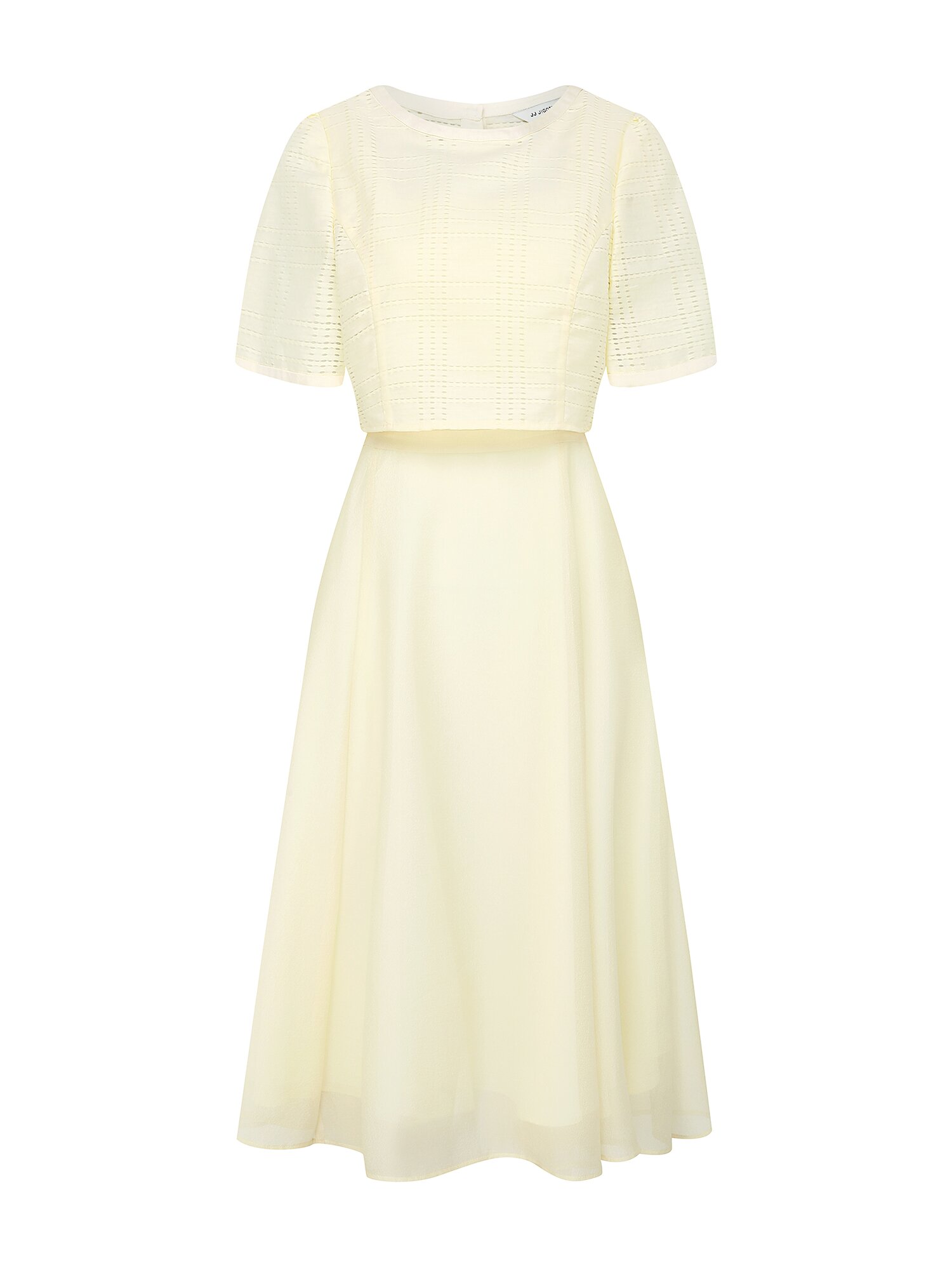 스퀘어넥 원피스 +블라우스 세트 (YELLOW)