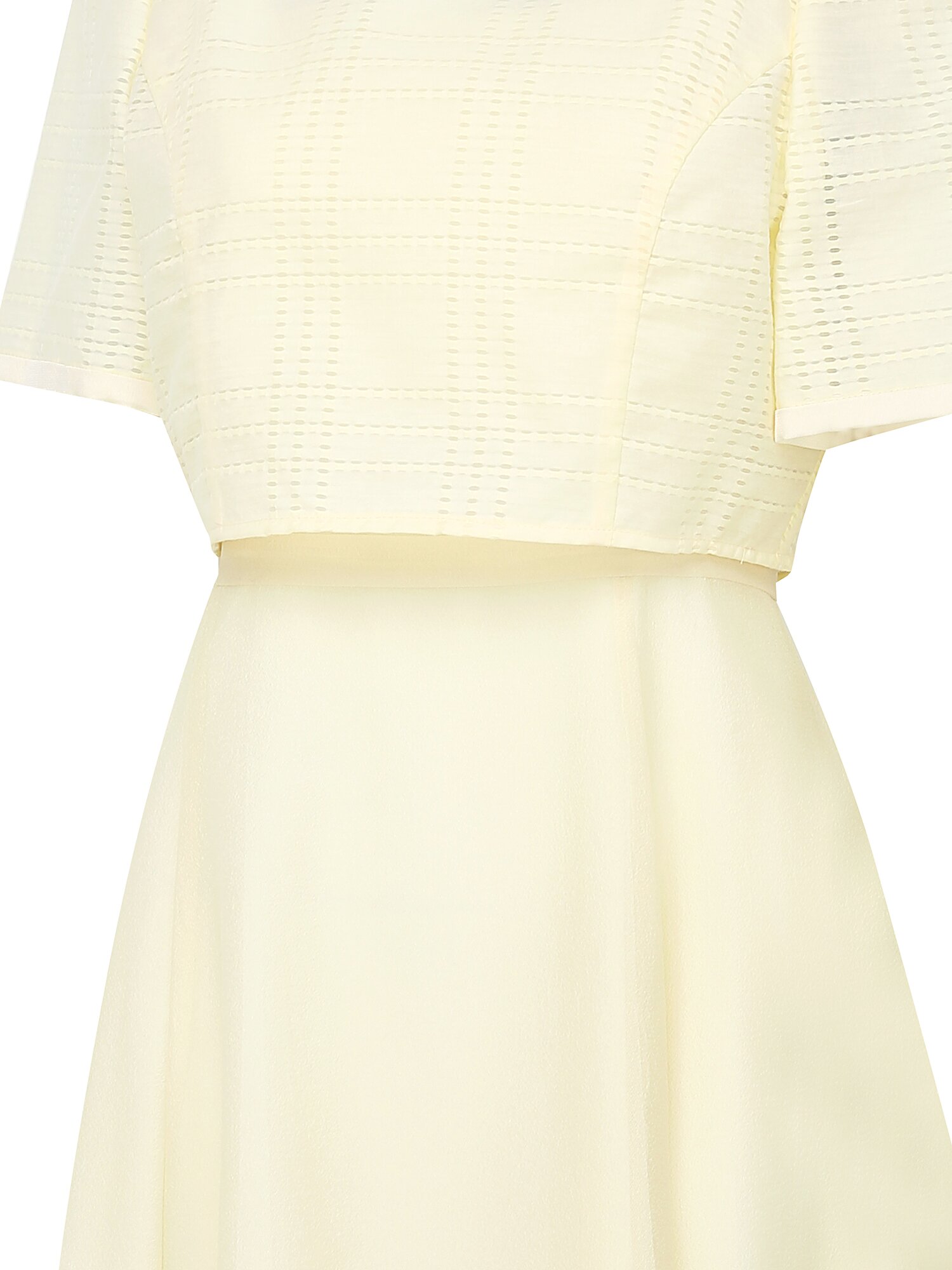 스퀘어넥 원피스 +블라우스 세트 (YELLOW)