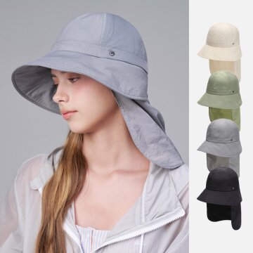 그린라벨 선블럭 기능 탈부착 차양막 보닛햇 팀바라 (5 colors)