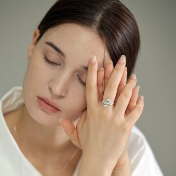 제이누이 제이 버블 반지 silver