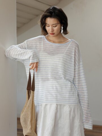 LS_Thin loose french top