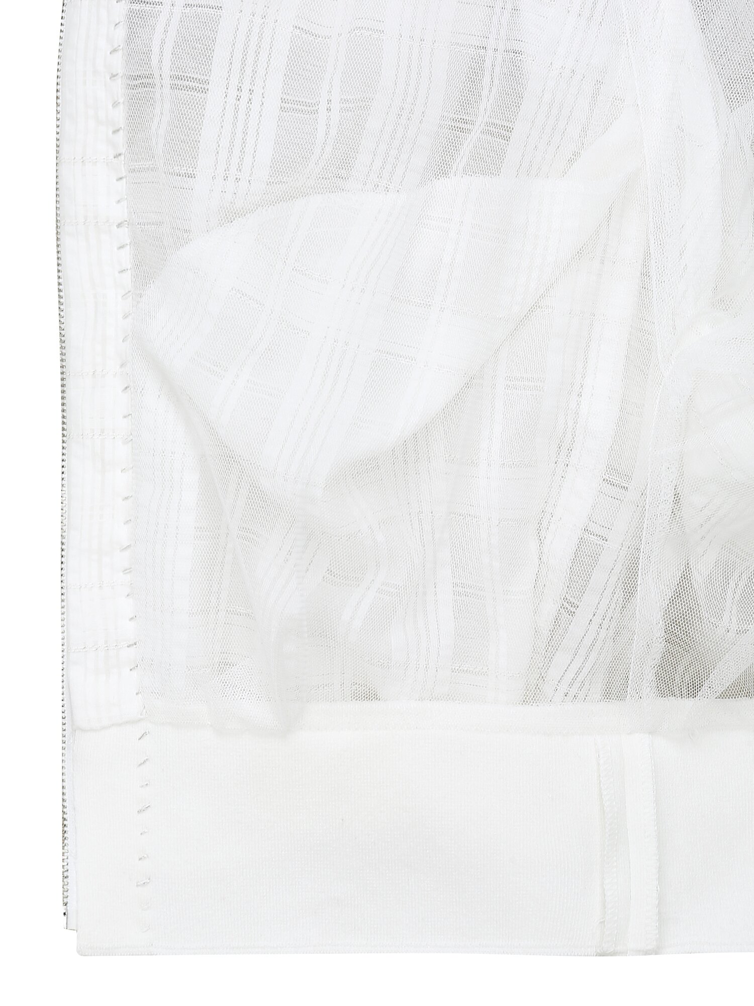 글리터 체크 볼륨 슬리브 점퍼 (WHITE)