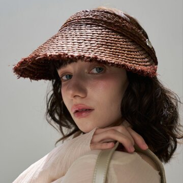 내추럴 라탄 브레이드 선바이저 브라운 SV045BR