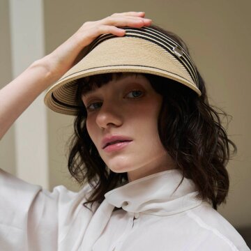 라인 포인트 스트라이프 선바이저 베이지 SV046BE