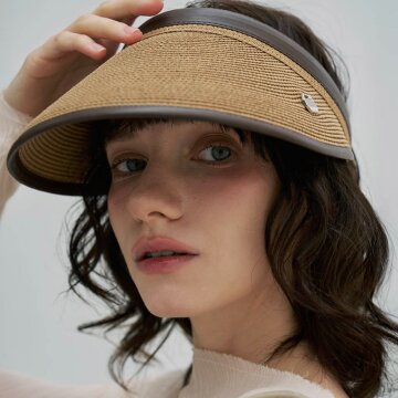 레더 엣지 트리밍 라탄 선바이저 브라운 SV047BR