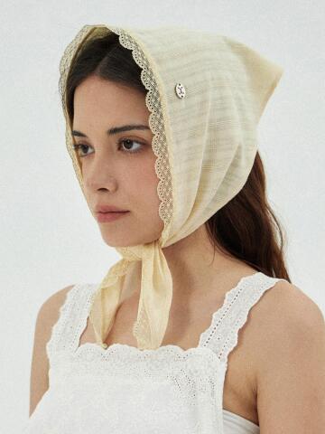 VA 커브드 오벌 메탈 레이스 반다나 옐로우